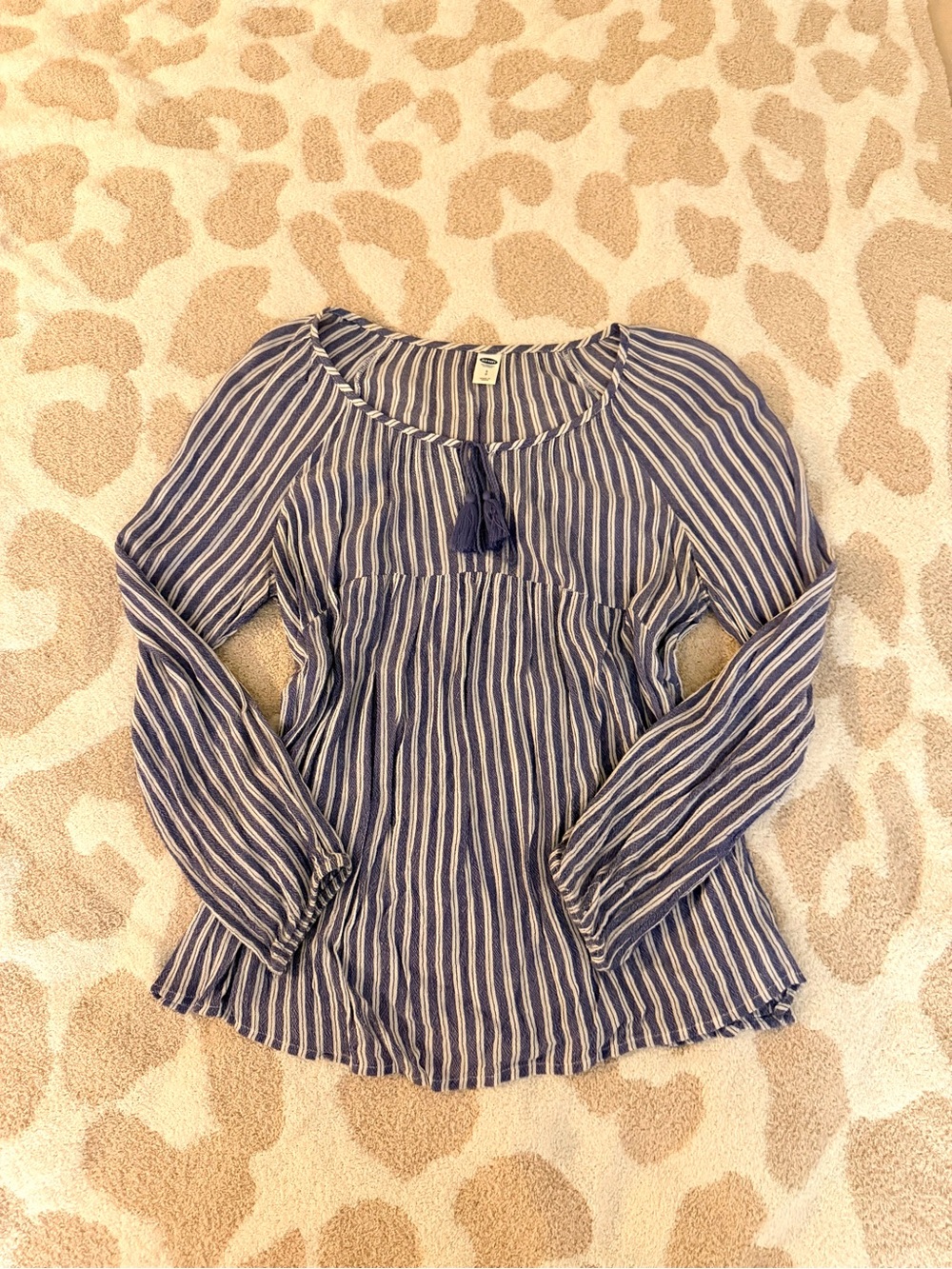 Old Navy Navy Striped Blouse